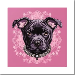 Black Staffy Posters and Art